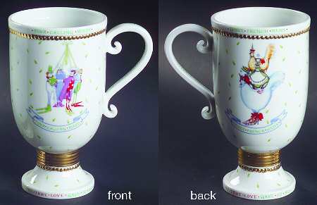 Twelve Days of Christmas Pedestal Mug