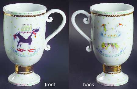 Twelve Days of Christmas Pedestal Mug