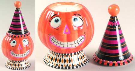 Glitterville Halloween Stacking Figure Salt & Pepper Set