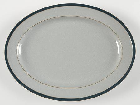 Leano Blue 15" Oval Serving Platter