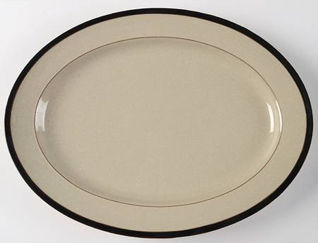 Leano Brown 15" Oval Serving Platter