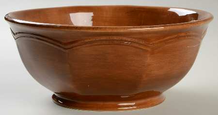St. Remy Brown 10" Large Salad Serving Bowl