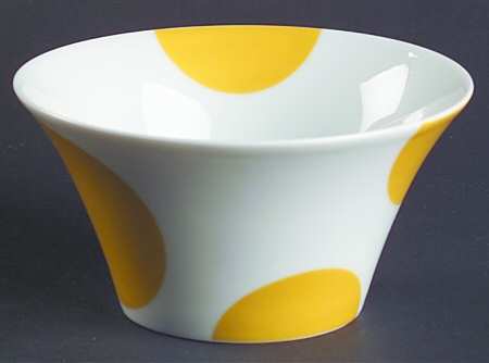 Color Dots Cream Bowl Individual