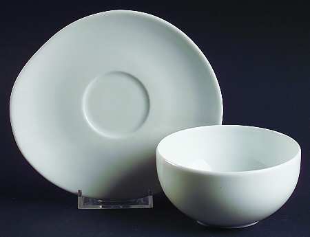 Galet Flat No Handles Cup & Saucer Set
