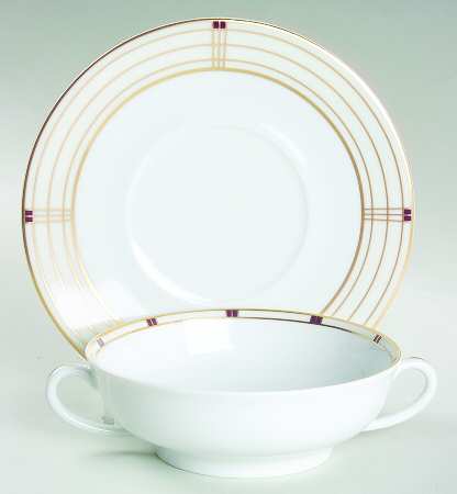 Balmoral Flat Cream Soup Bowl & Saucer Set