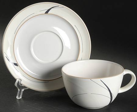 Oyster Strands Flat Cup & Saucer Set