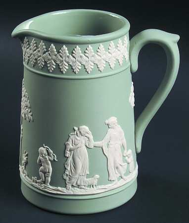 Jasper Ware Cream Color on Celadon by Dudson
