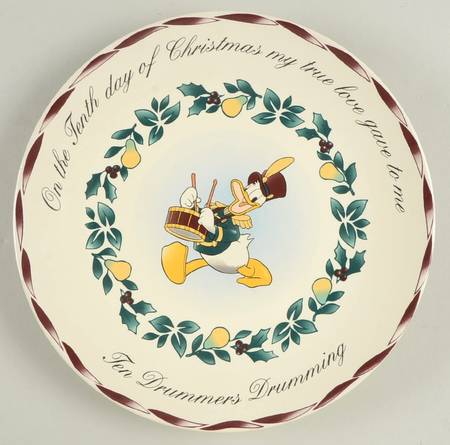 Twelve Days of Christmas Salad Plate