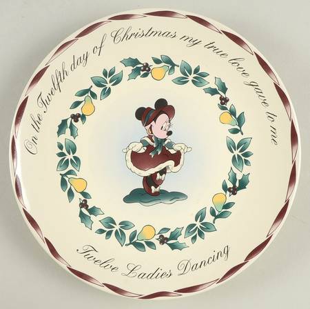 Twelve Days of Christmas Salad Plate