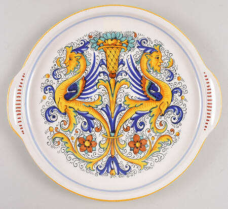 DER49 13" Handled Tray by Deruta (Italy)