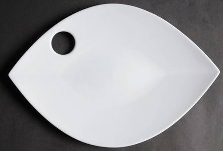 Epicure Pierced Oval Dinner Plate (Opening for Sauce Dip)