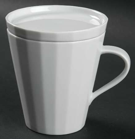 Metria White Mug & Lid