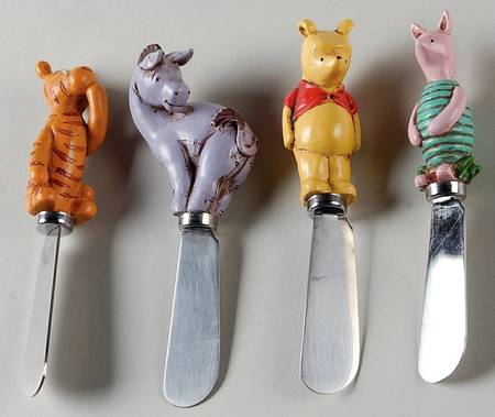 Winnie the Pooh (Leaf&Animal Rim) Individual Spreader - Set of 4 Motifs