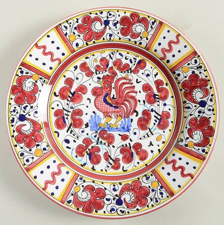 Rooster Red Salad Plate