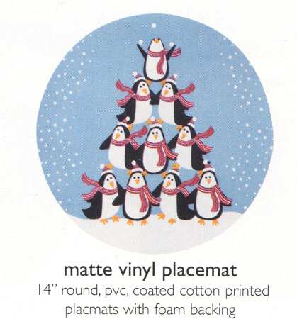 Penguins Vinyl Placemat