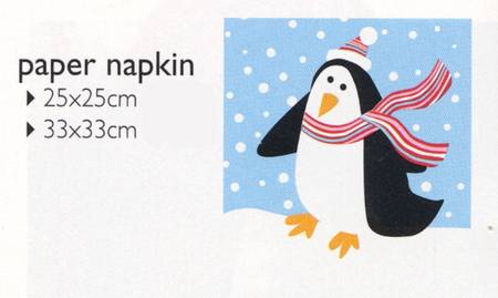 Penguins Package of Paper Beverage Napkins