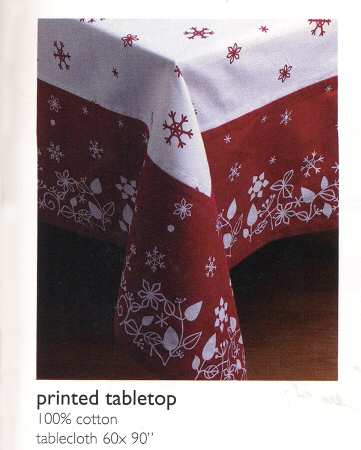 Snowflower Rectangular Tablecloth