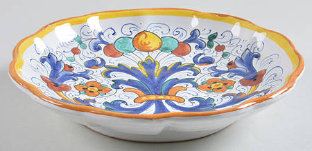 Ricco Deruta 10" Scalloped Bowl