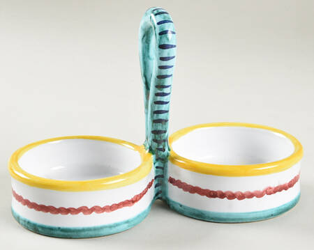 Ricco Deruta Tray for Salt and Pepper Set