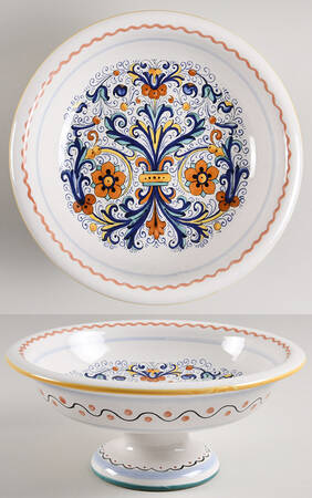 Ricco Deruta Round Compote (Height X Width)