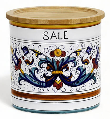 Ricco Deruta Salt Canister & Lid
