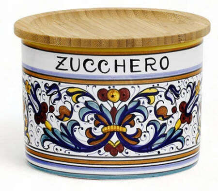 Ricco Deruta Sugar Canister & Lid