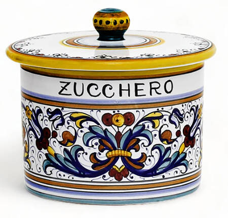 Ricco Deruta Sugar Canister & Lid