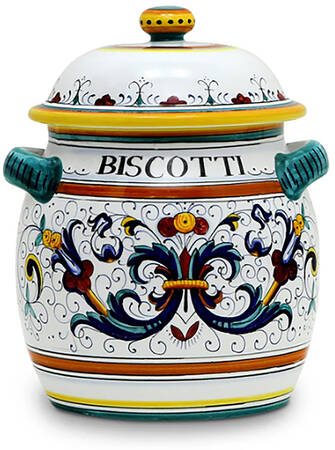 Ricco Deruta Biscotti Jar & Lid