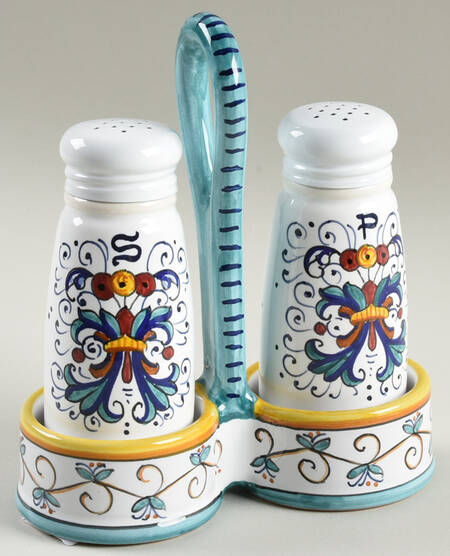 Ricco Deruta (3 Pc) Salt & Pepper Tray Set