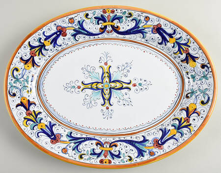 Ricco Deruta 16" Oval Serving Platter