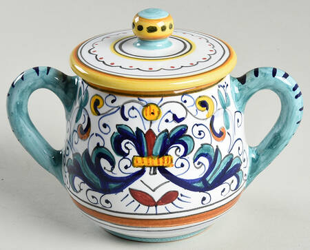 Ricco Deruta Sugar Bowl & Lid