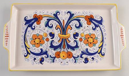 Ricco Deruta Handled Serving Tray