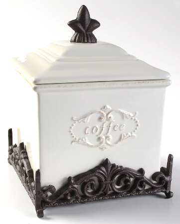 Marie Antoinette Small Canister with Metal Base
