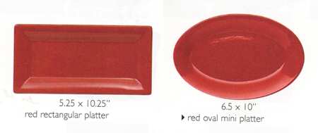Lulu Red 10" Rectangular Serving Platter