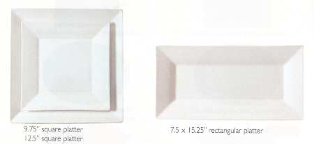 Lulu White 9" Square Serving Platter