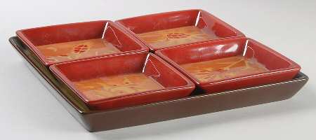 Kennewick Lodge (5 Piece) Condiment Bowl Set (4 Bowls & Tray)
