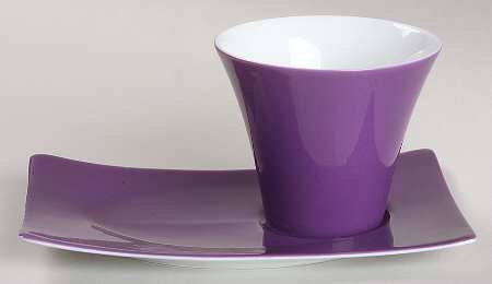 Coeurs Flat Demitasse Cup & Saucer Set No Handles