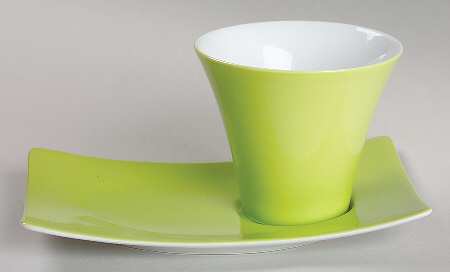 Coeurs Flat Demitasse Cup & Saucer Set No Handles