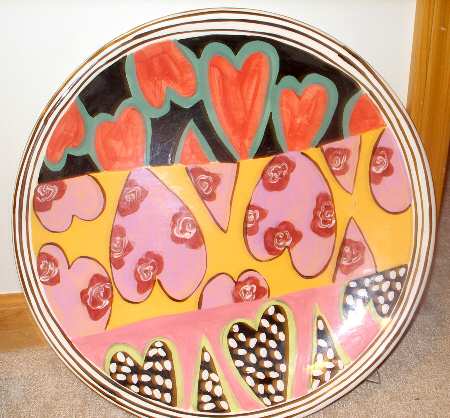 Hearts 17" Chop Plate (Round Platter)