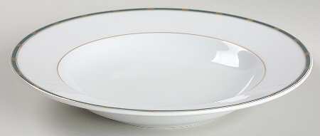 Zenith Green Rim Soup Bowl