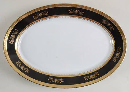 Orsay Black 16" Oval Serving Platter