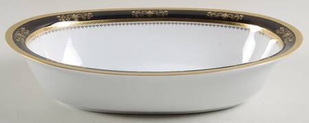 Orsay Black 10" Oval Vegetable Bowl by Philippe Deshoulieres