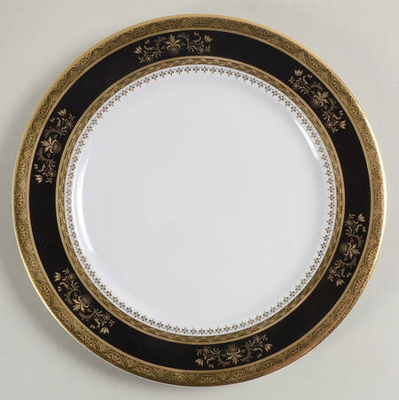 Orsay Black Dessert/Pie Plate by Philippe Deshoulieres