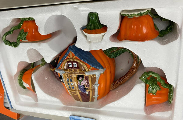 Storybook Village Figural Teapot & Lid