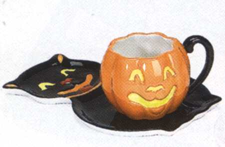 Halloween Snack Plate & Cup Set