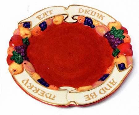 Dickens Christmas Appetizer Plate