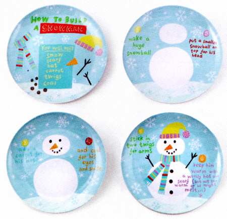 Snowman Appetizer Plate
