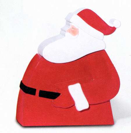 Deco Santa Figural Cookie Jar & Lid