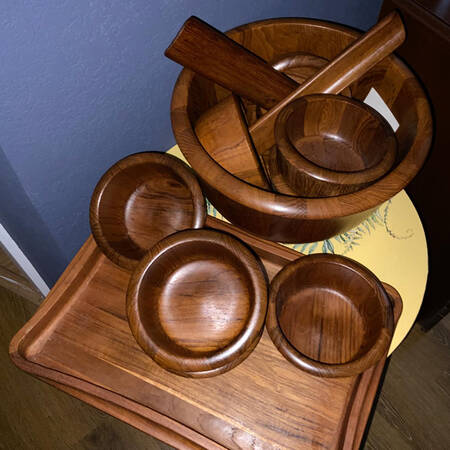 Wooden Serving Accessories Individiual Wood Salad Bowl