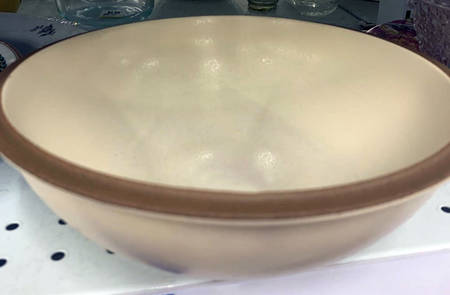 Santiago Beige Glossy (Tan Back) 9" Round Vegetable Bowl
